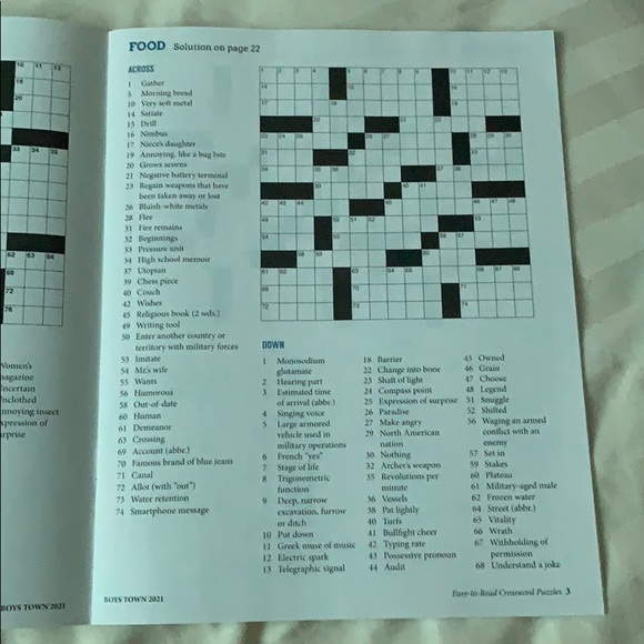 Easy-to-Read CROSSWORD PUZZLES - Picture 2 of 3